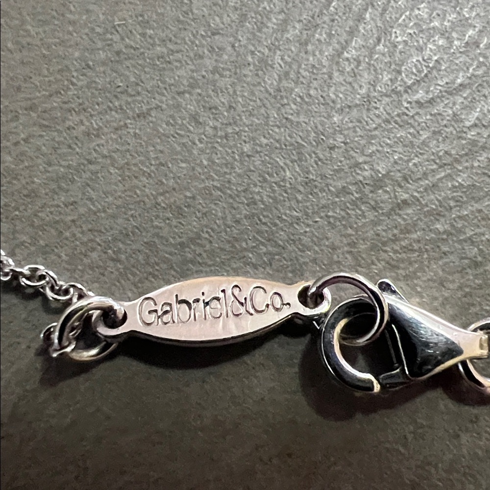 Gabriel & Co.925 Sterling Silver Woman’s 18” Diamond Cross Clover Necklace EUC - Picture 14 of 17